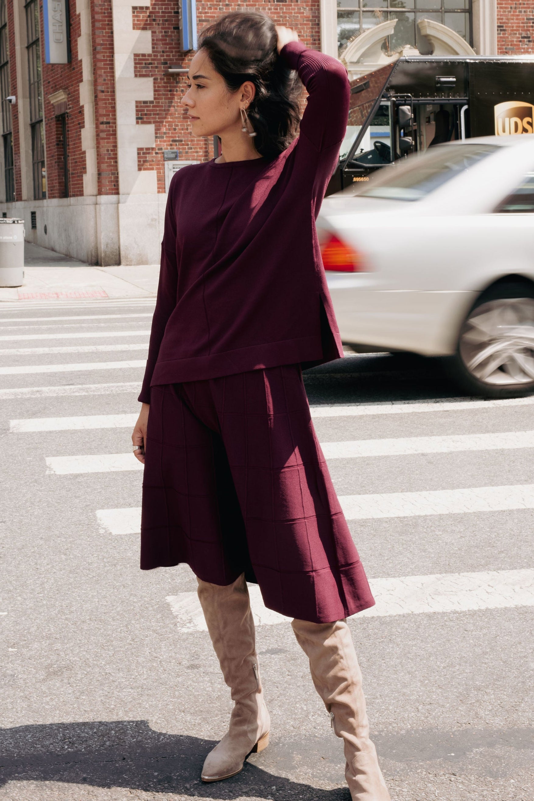 Knit two pieces set - Purple