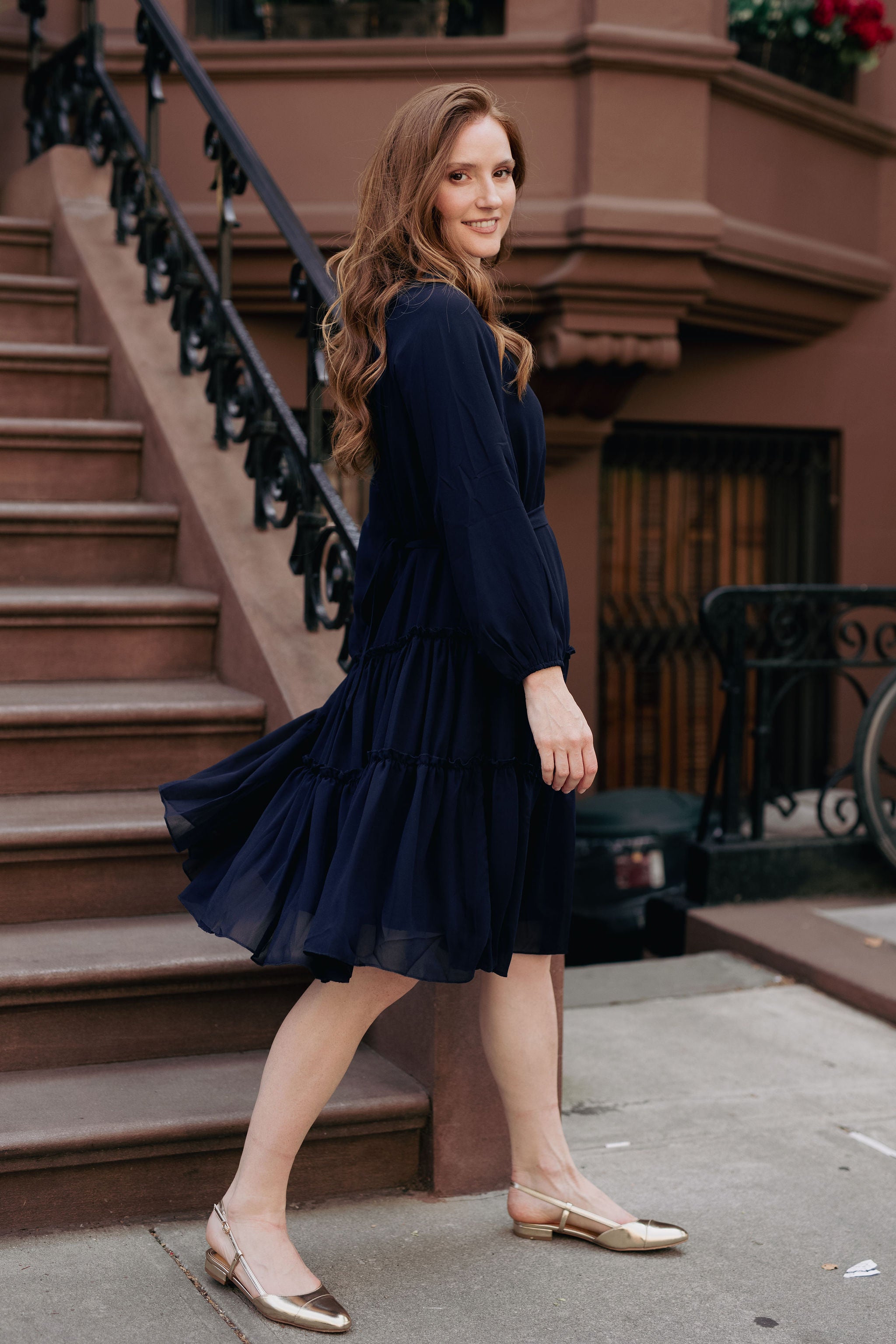 Willow Chiffon dress - Teal