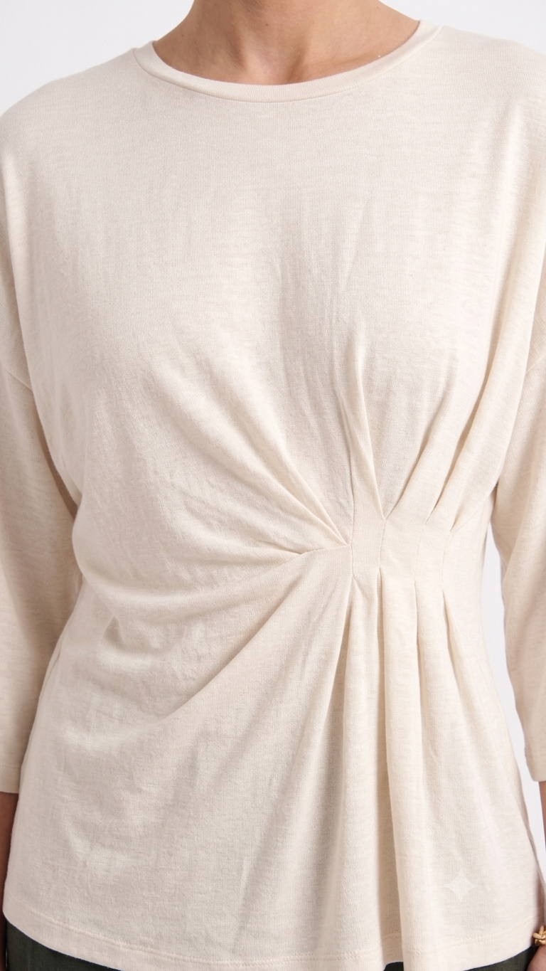 Basic stitch T-Shirt - Cream