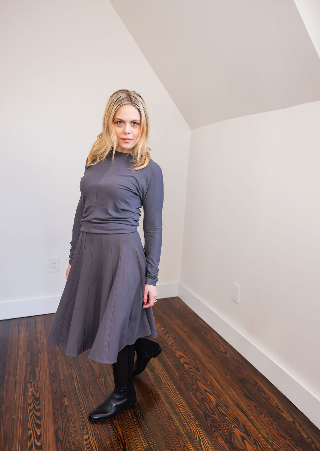 Paneled skirt - Grey