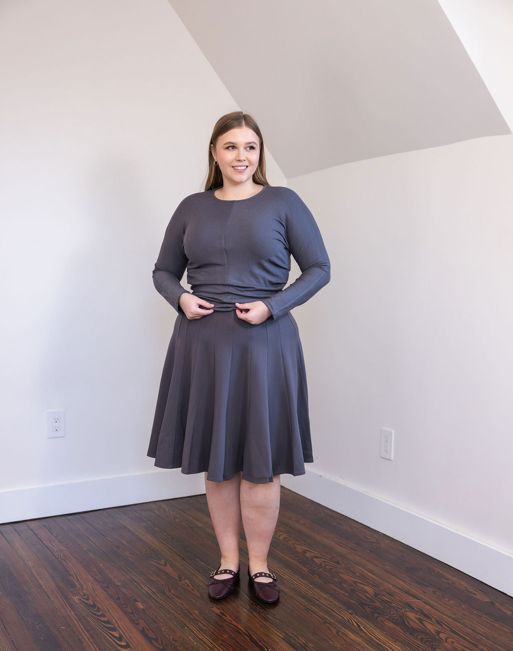 Paneled skirt - Grey