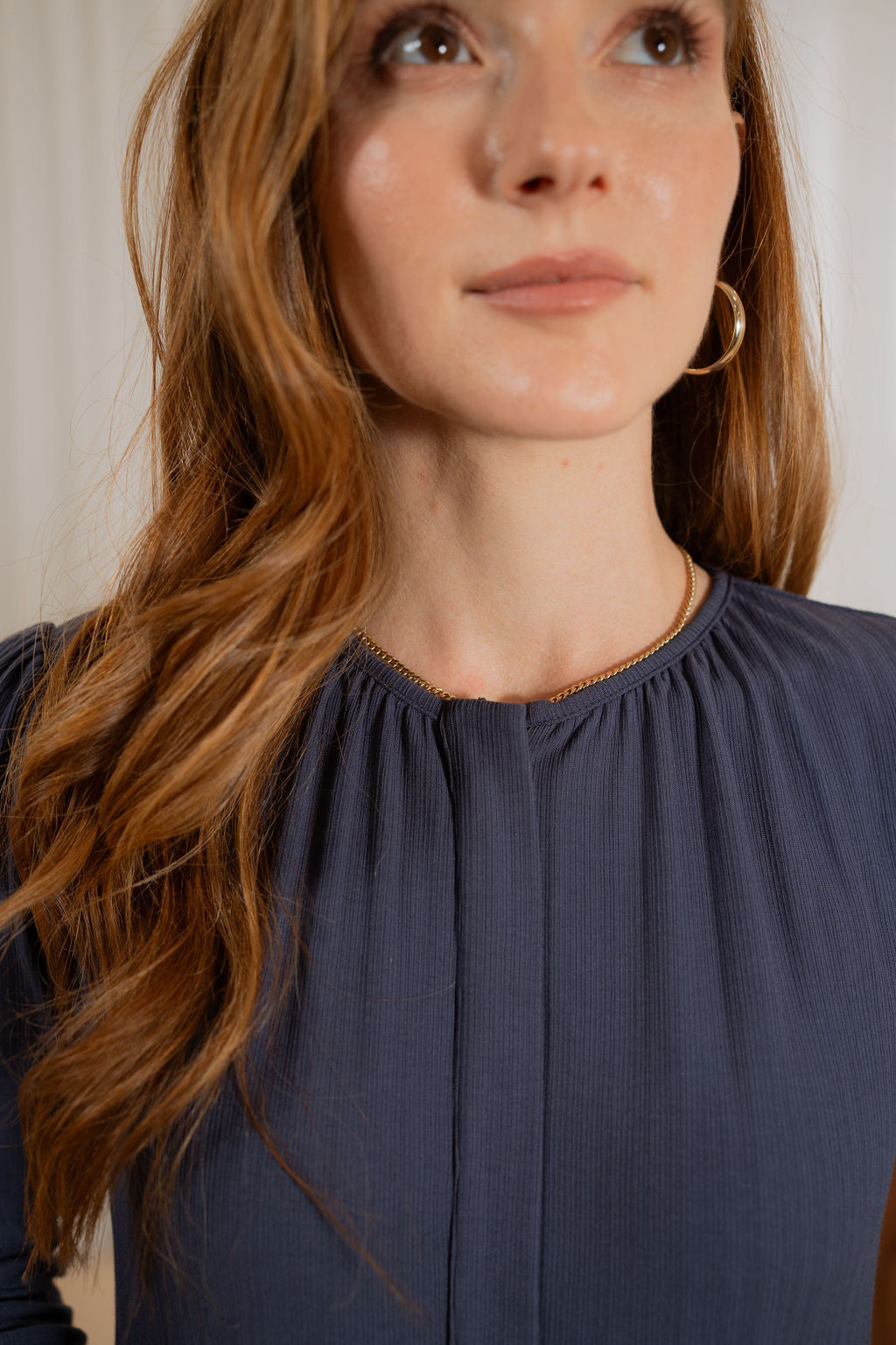 Knit hidden zipper dress - Mauve