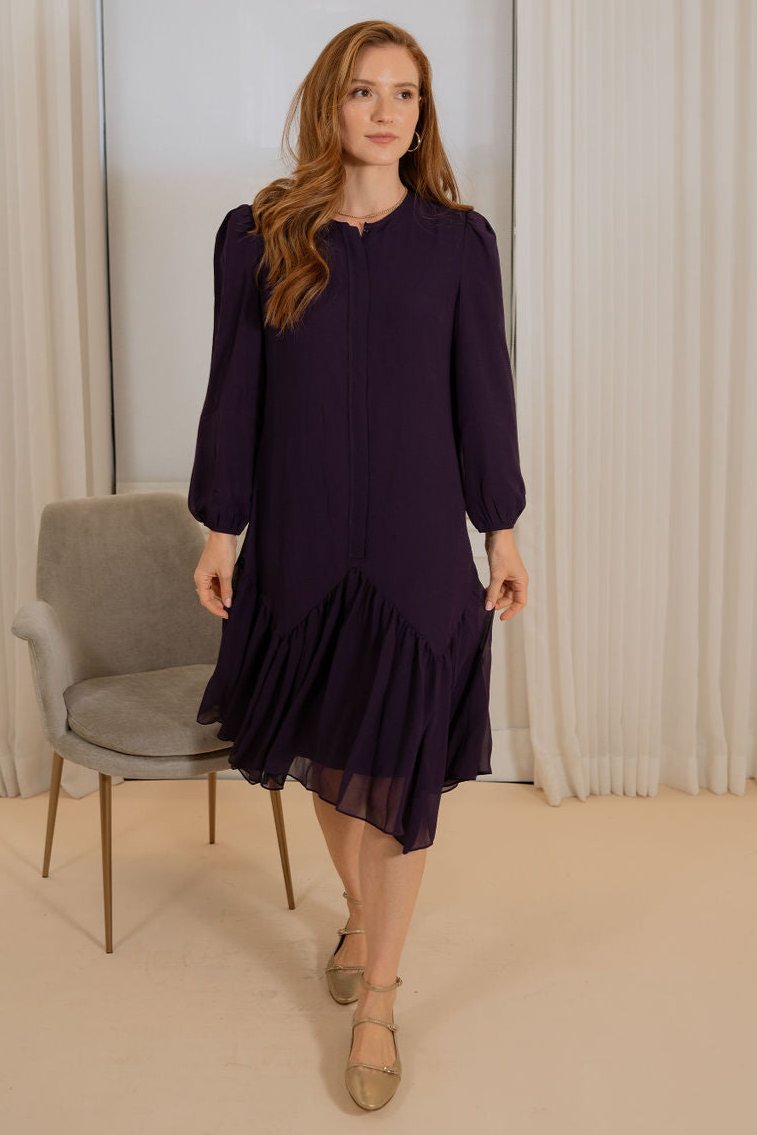 Chiffon high low bottom - Purple