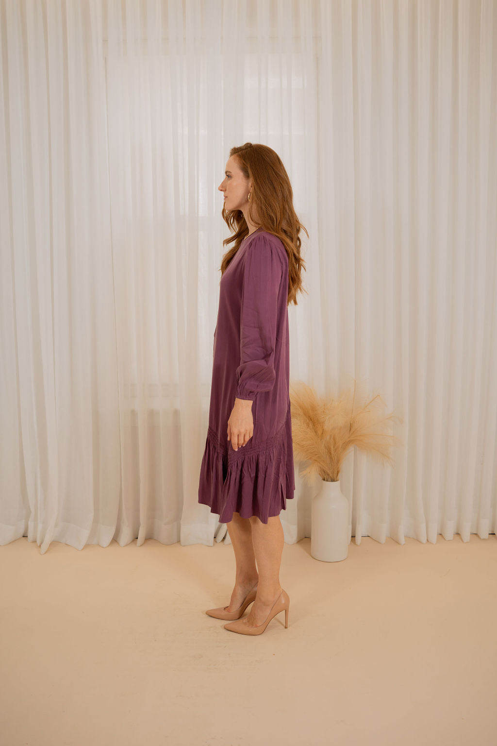 Asymmetrical Drop smock dress