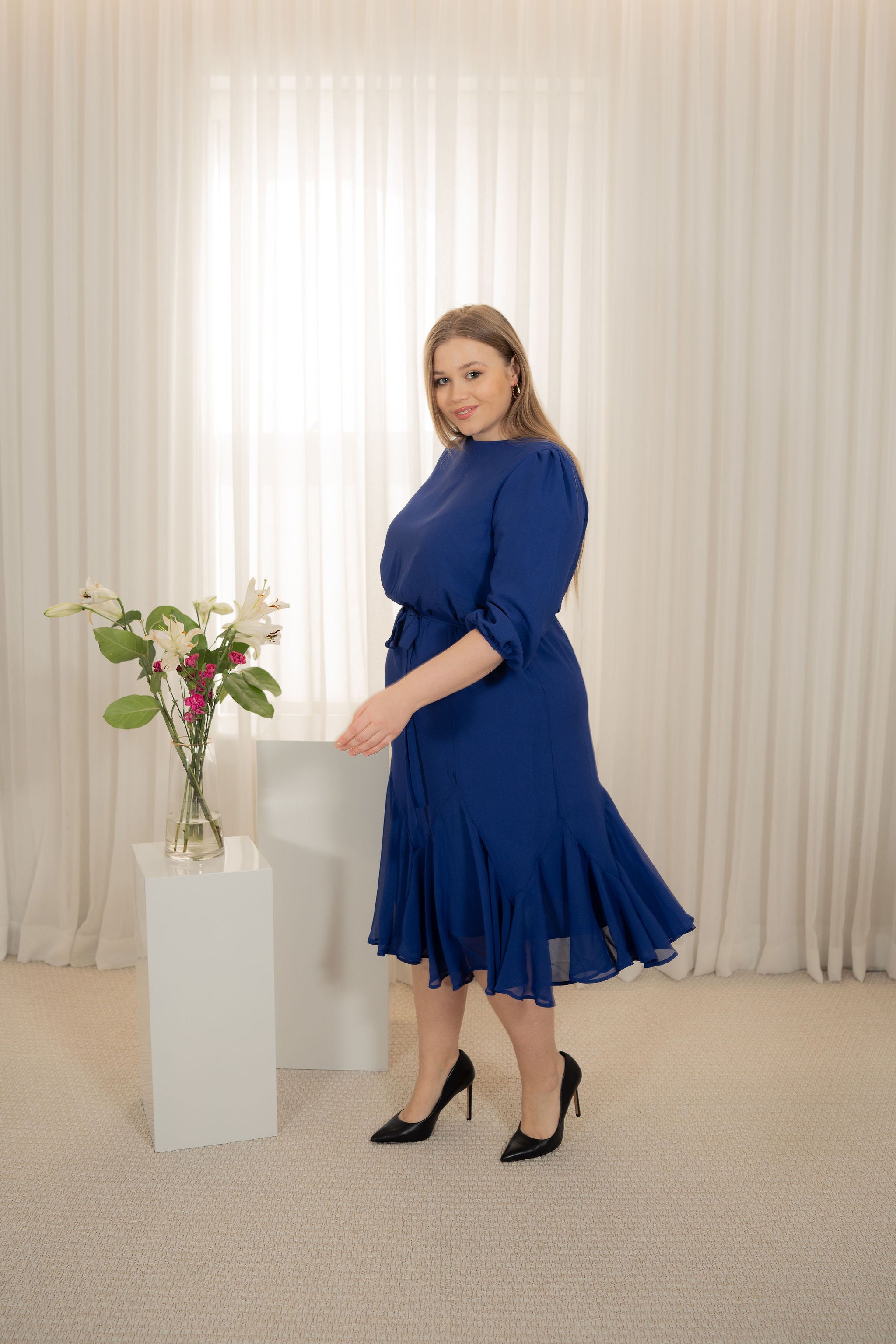 Midi Chiffon charm dress