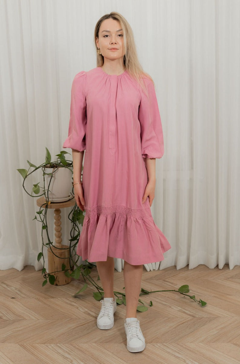 Drop smock Tencel dress