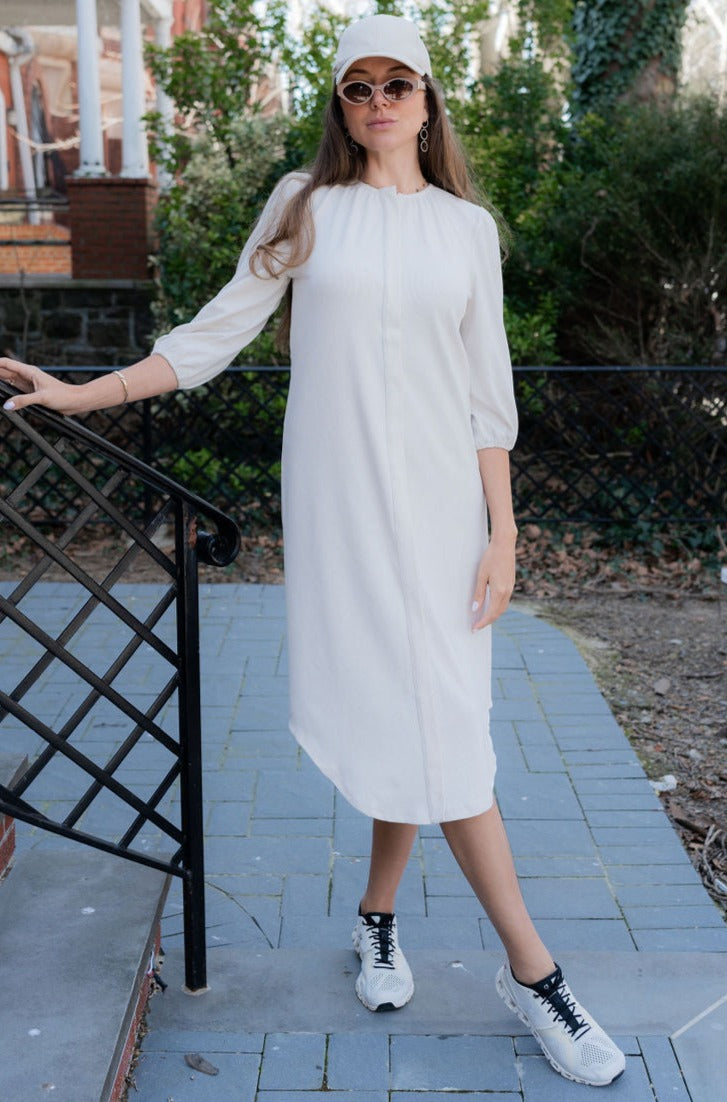 Round bottom rib dress