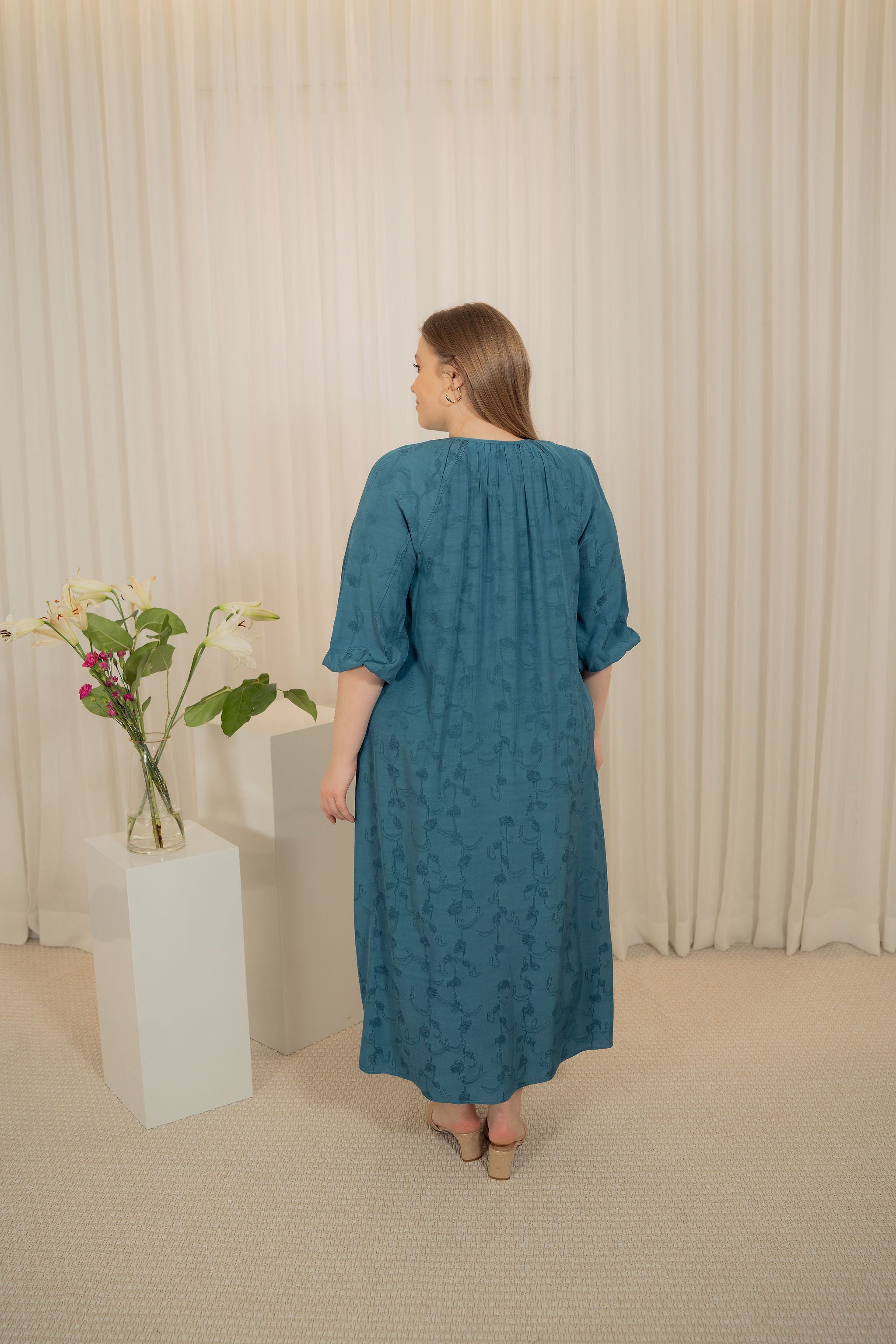 Flow essence rose dress - Blue