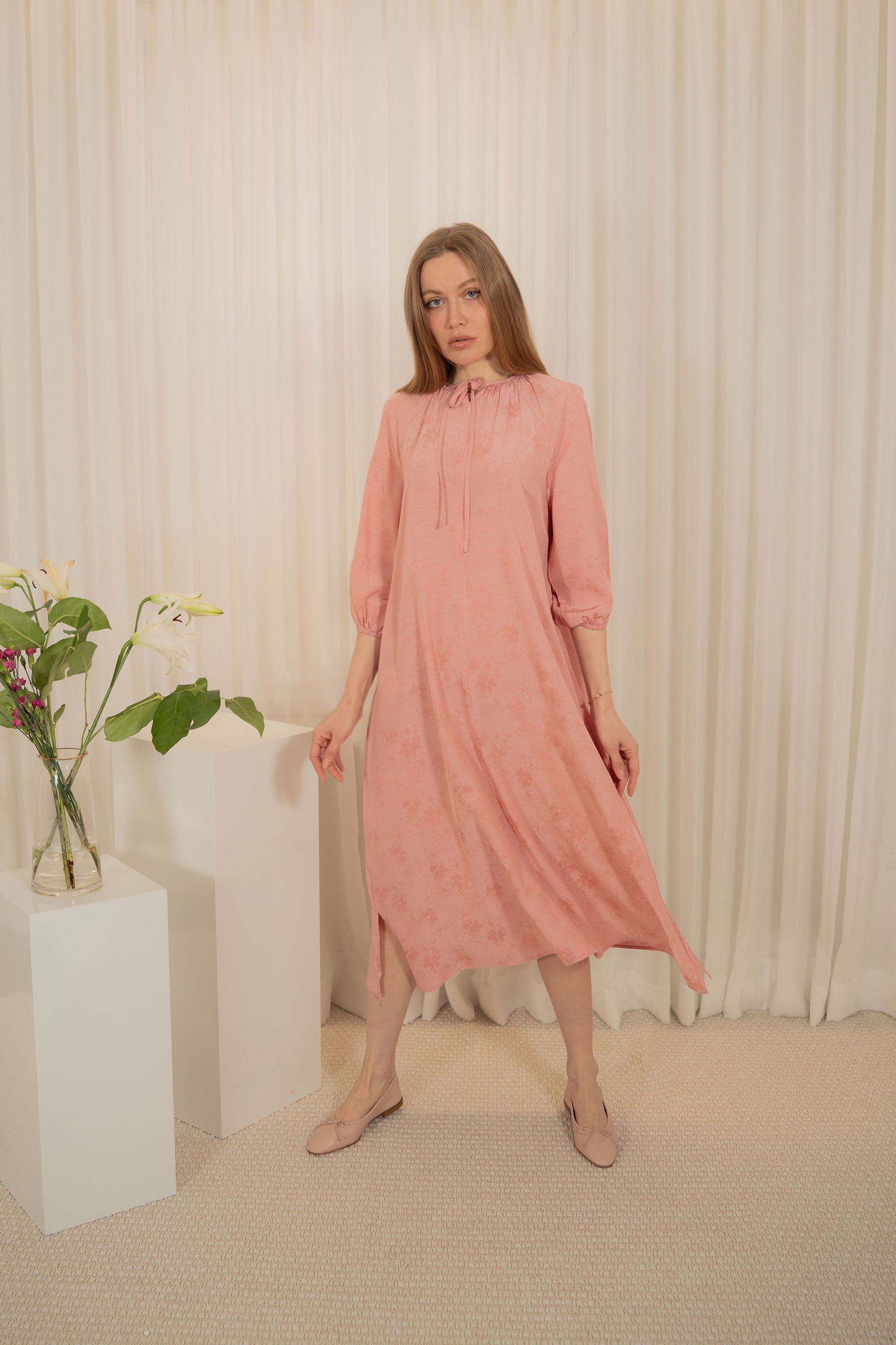 Flow essence rose dress - Peach