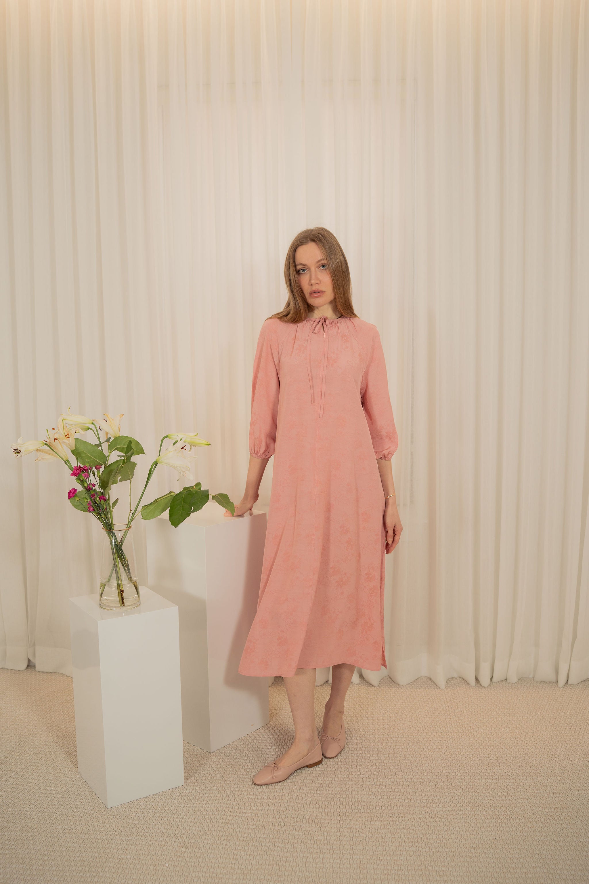 Flow essence rose dress - Peach