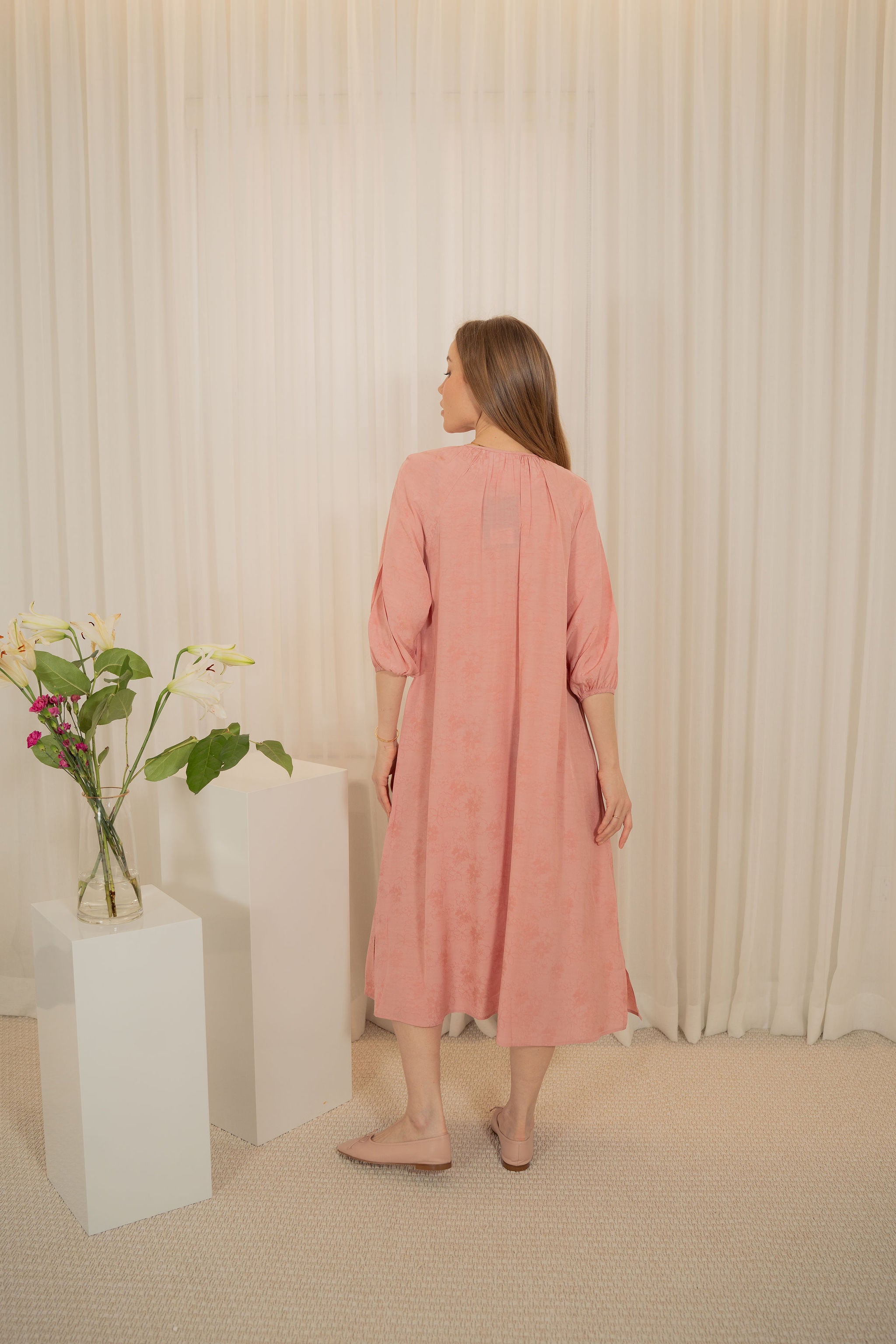 Flow essence rose dress - Peach