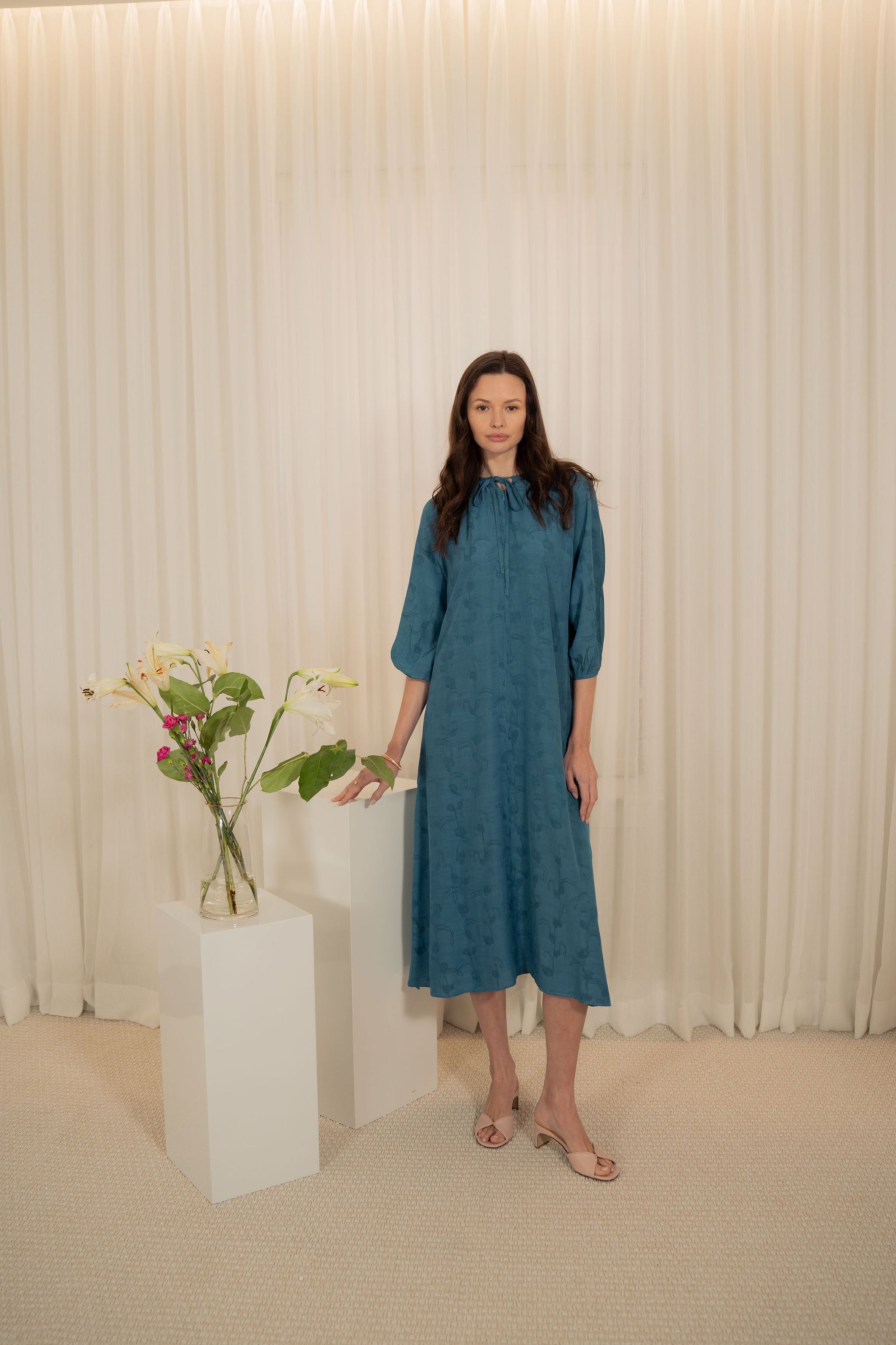 Flow essence rose dress - Blue