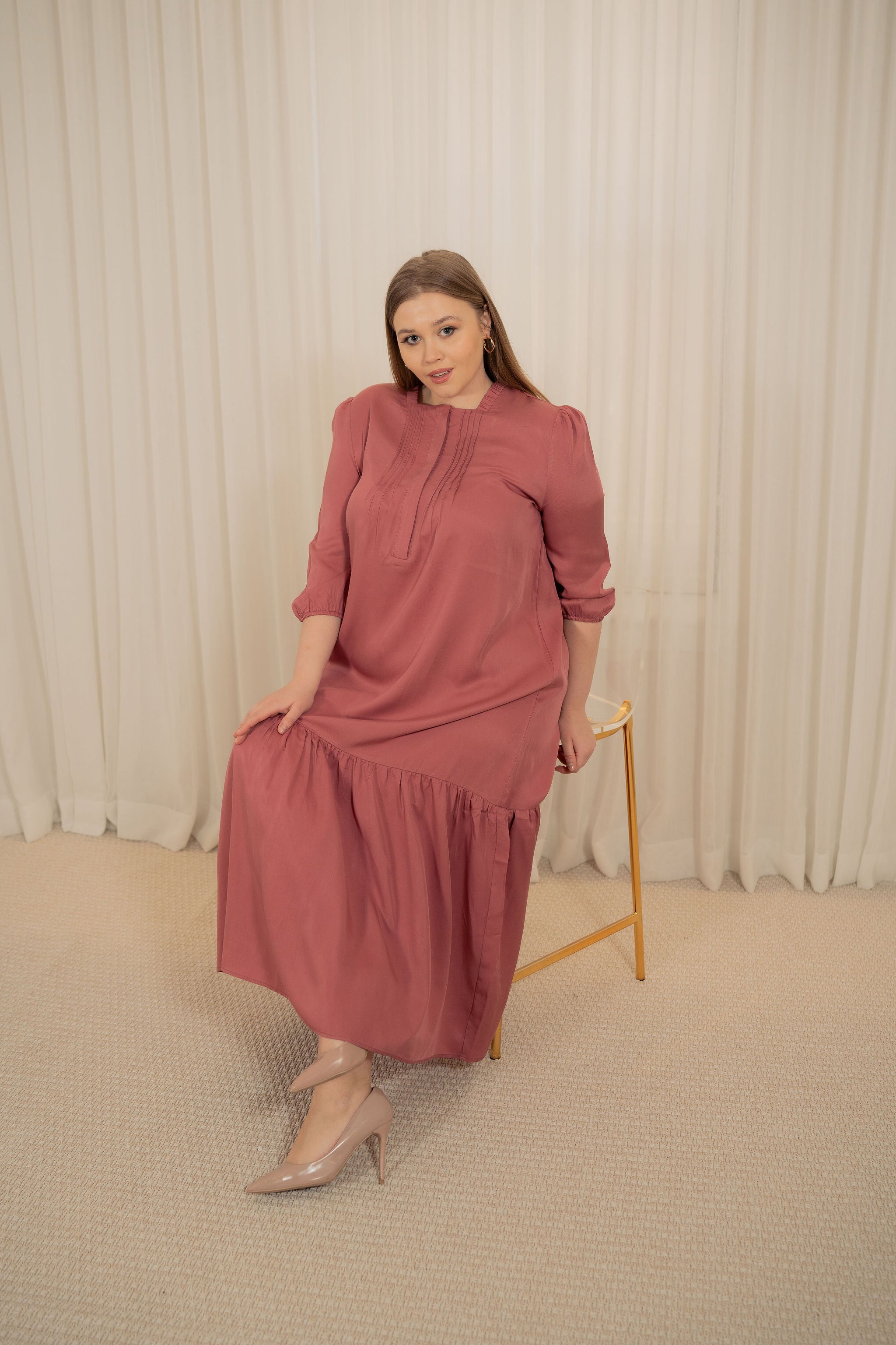 Tencel ankle length dress