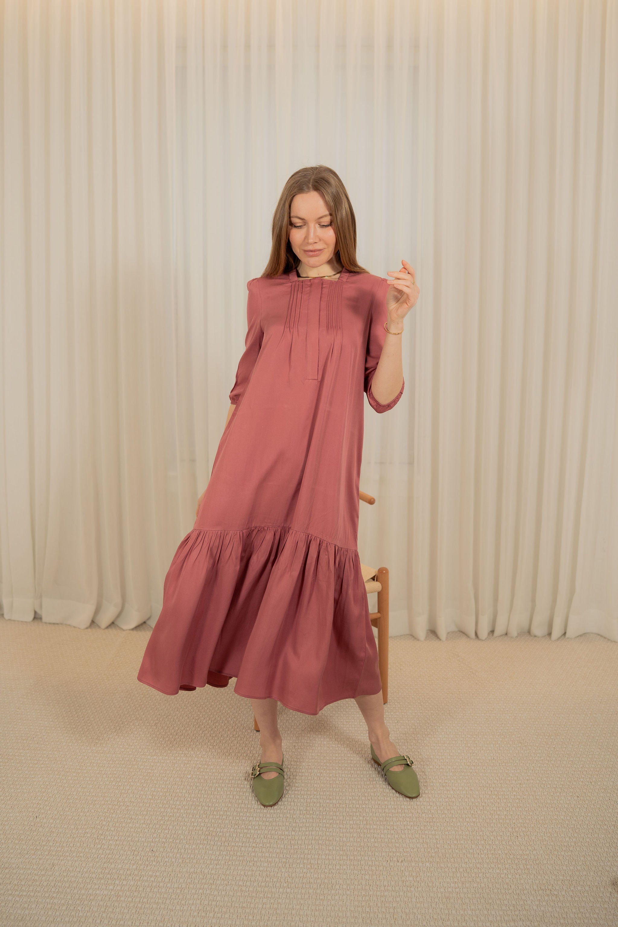 Tencel ankle length dress