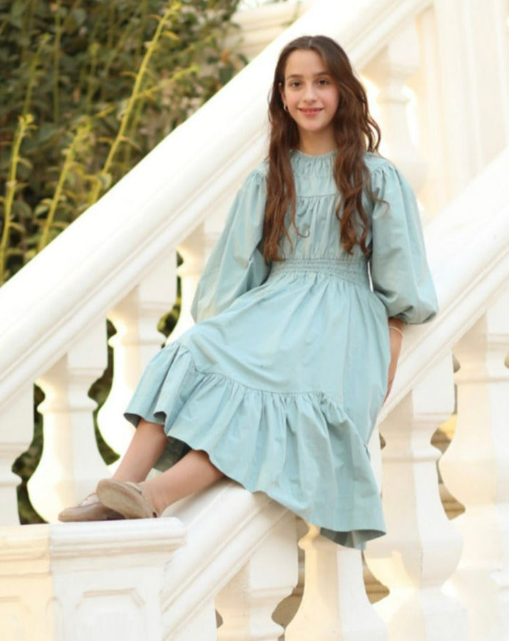 Waisted Blue Teens dress