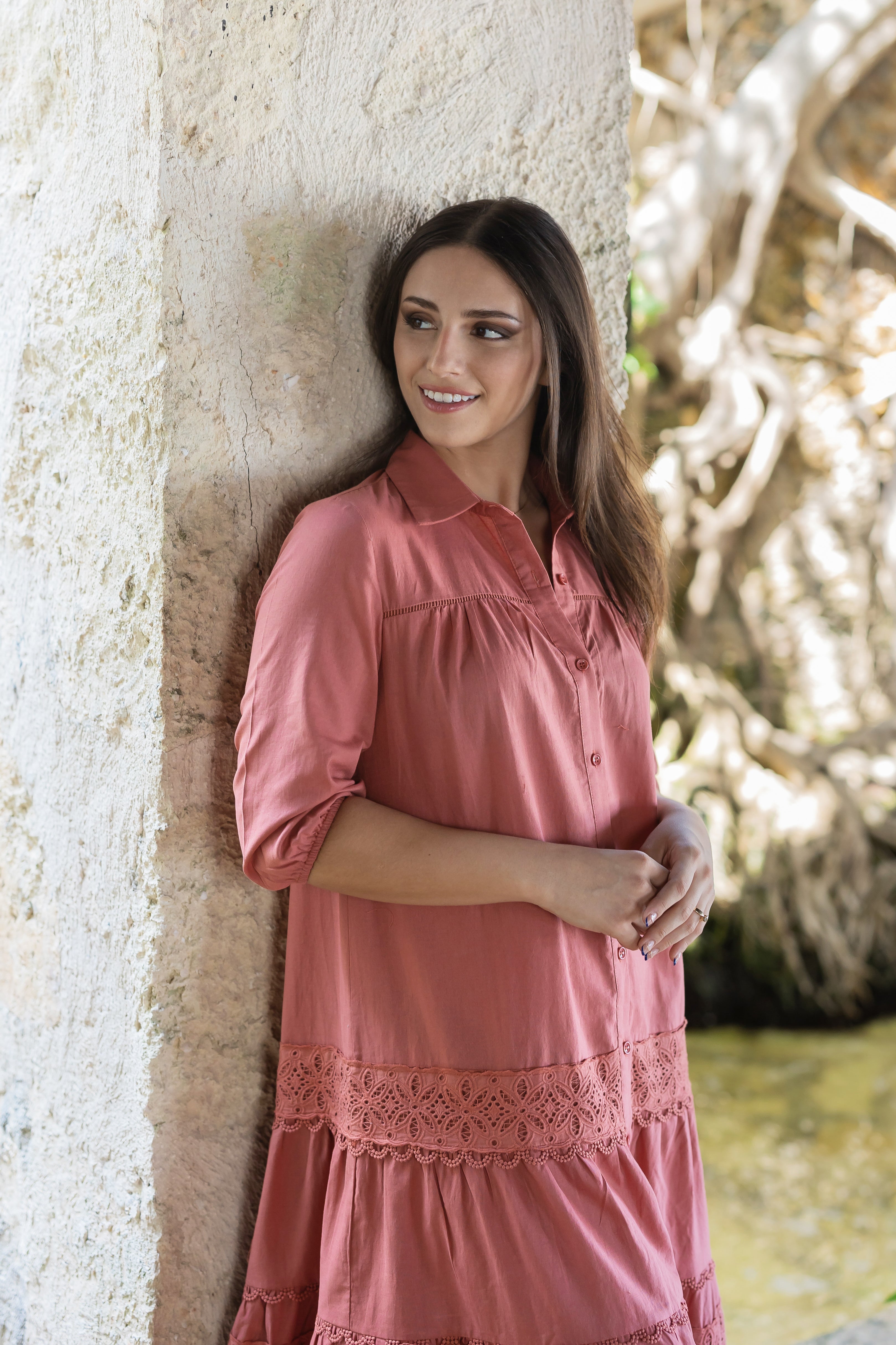 Run big- size down! Maxi lace dress