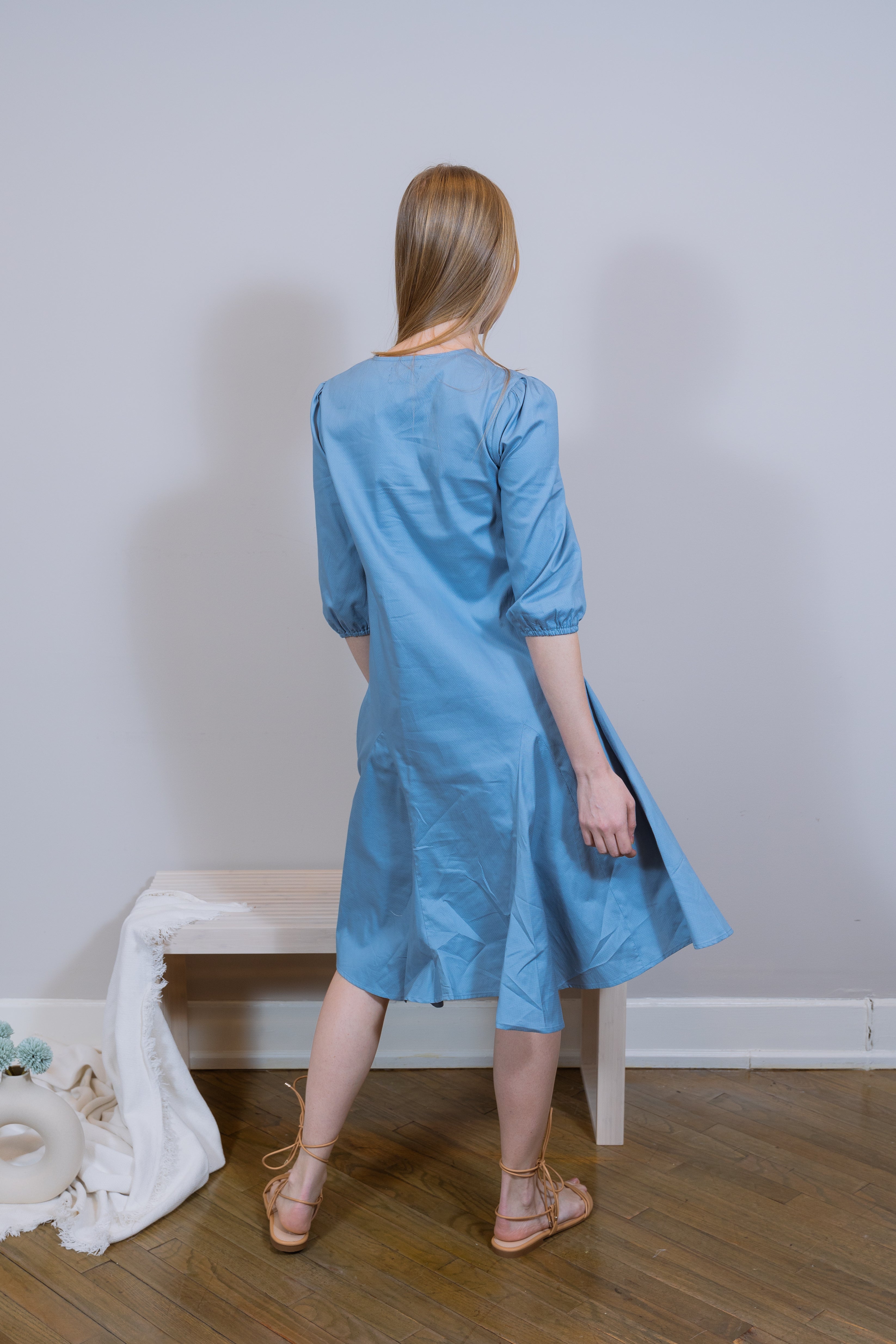 Cotton Godet Blue dress