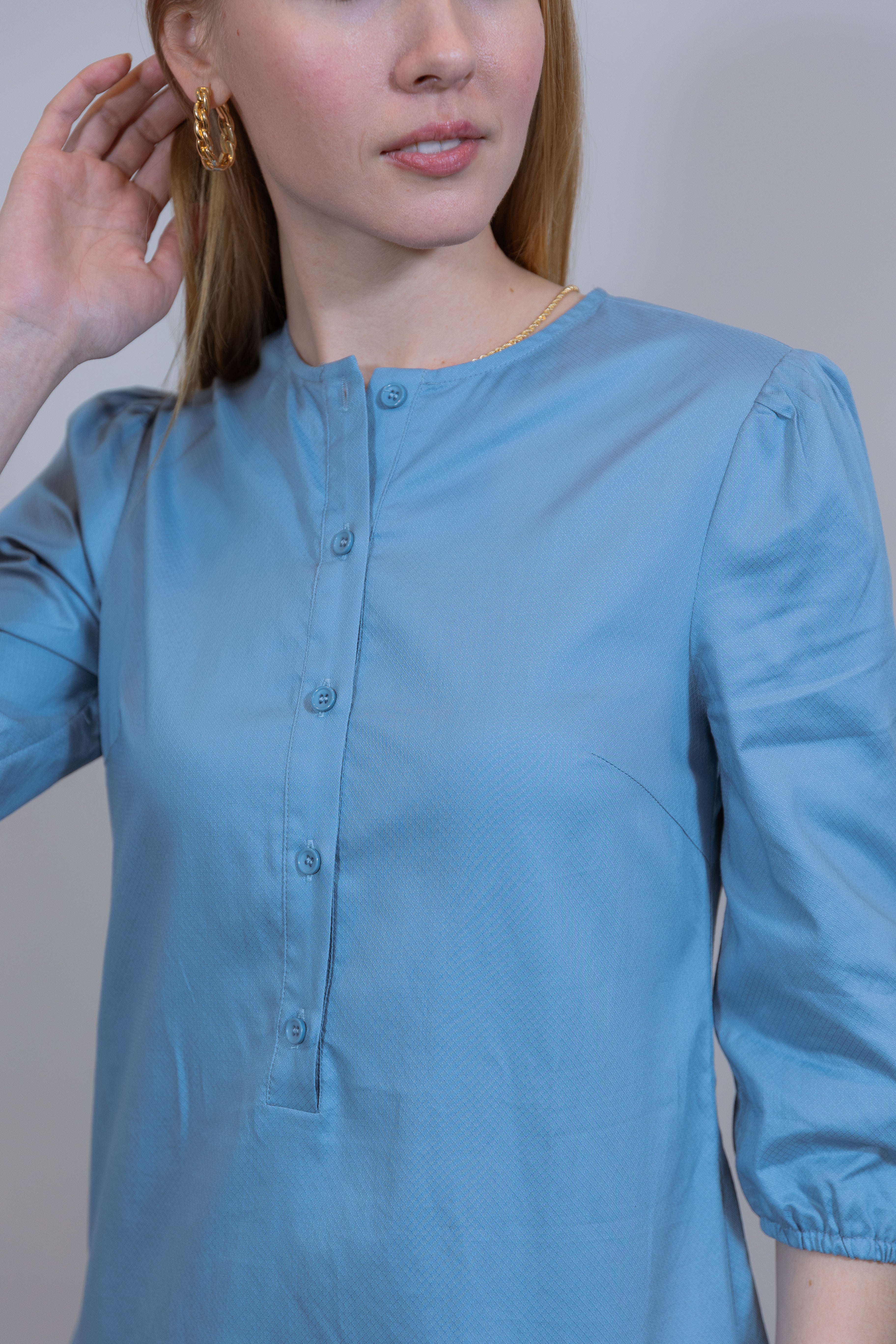 Cotton Godet Blue dress