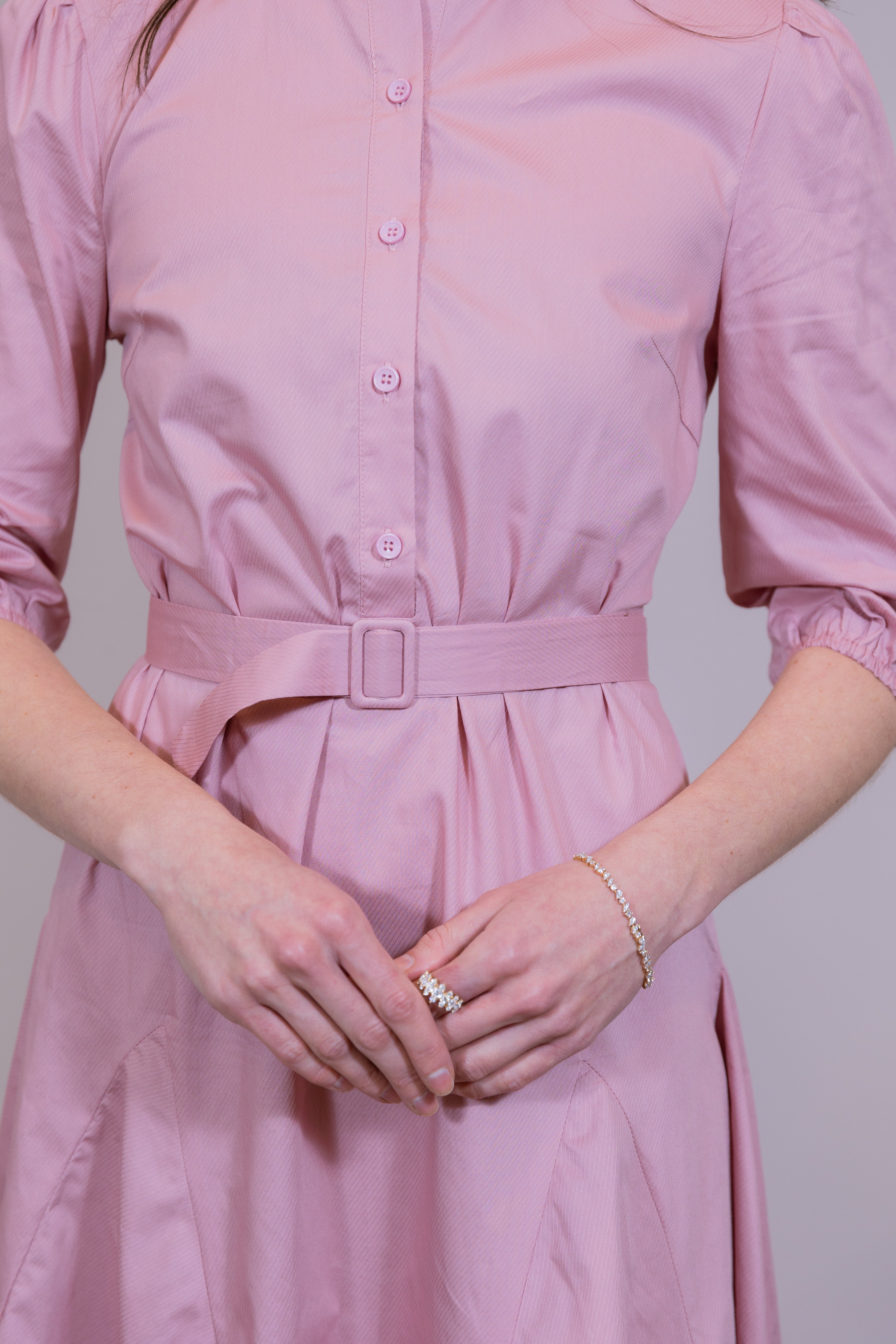 Cotton Godet Pink dress