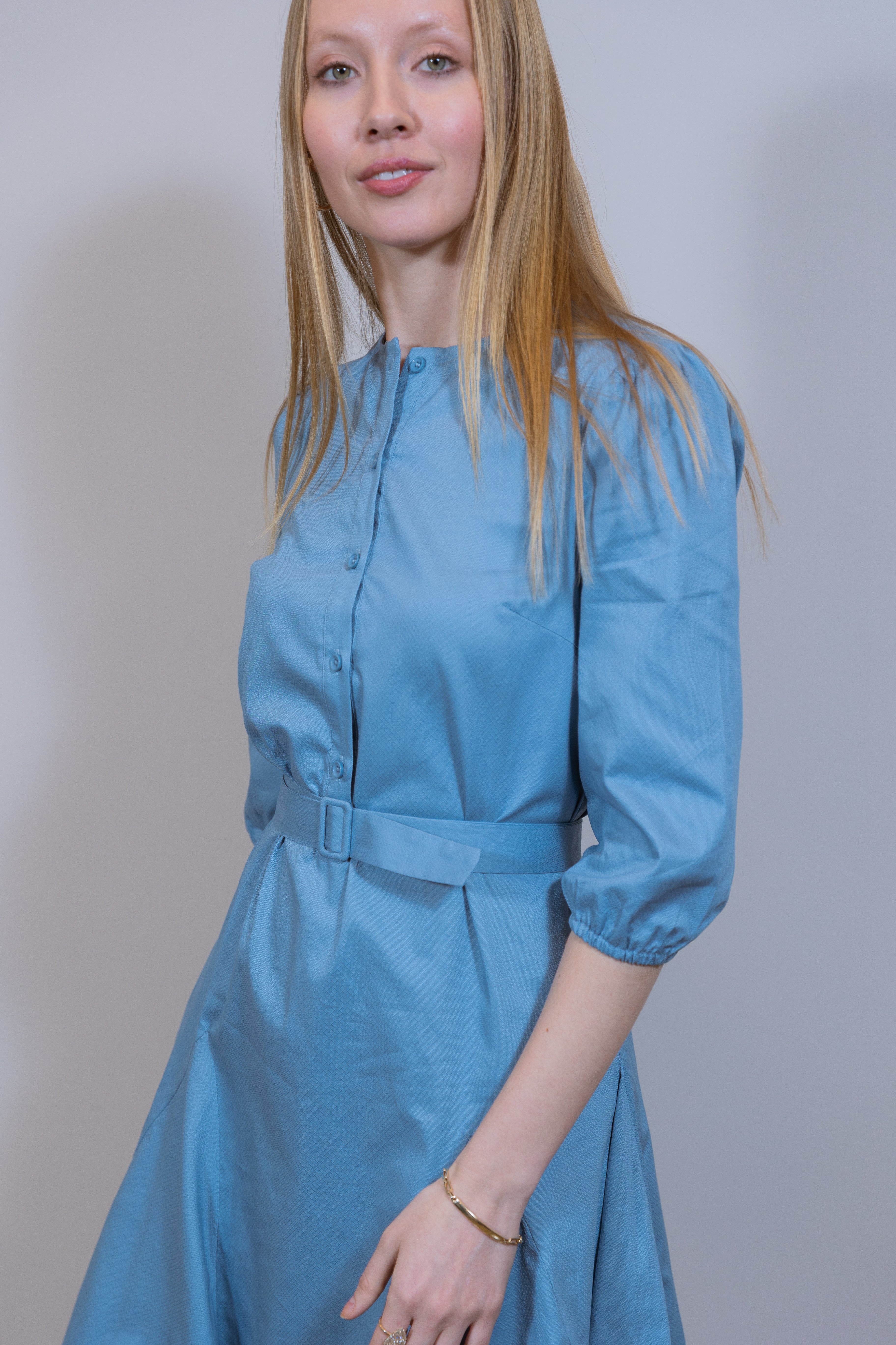 Cotton Godet Blue dress
