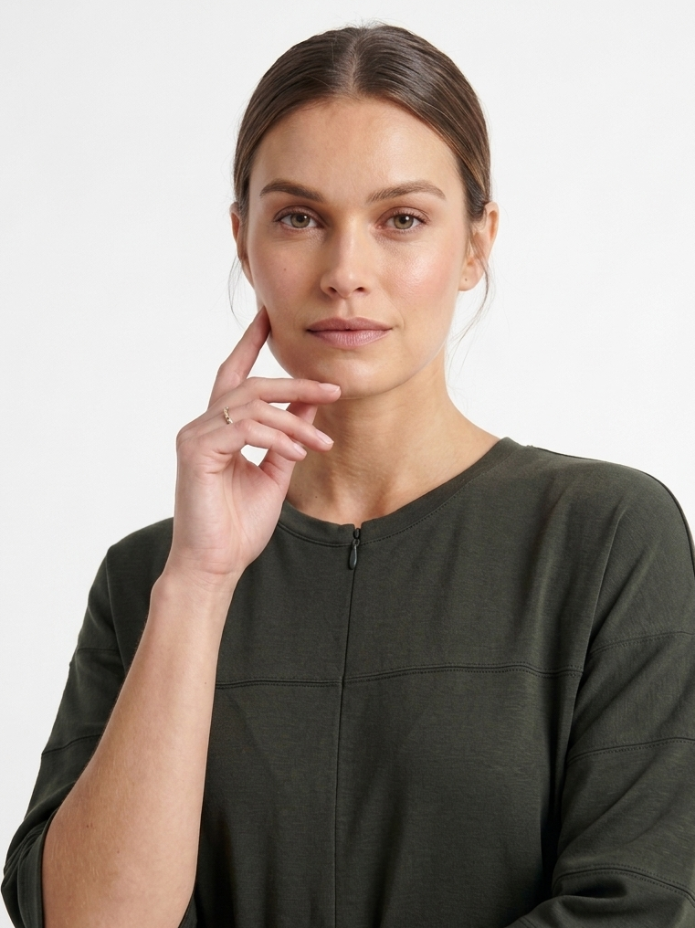 Core Basic Dress - Olive