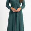 Asymmetrical basic dress - Green