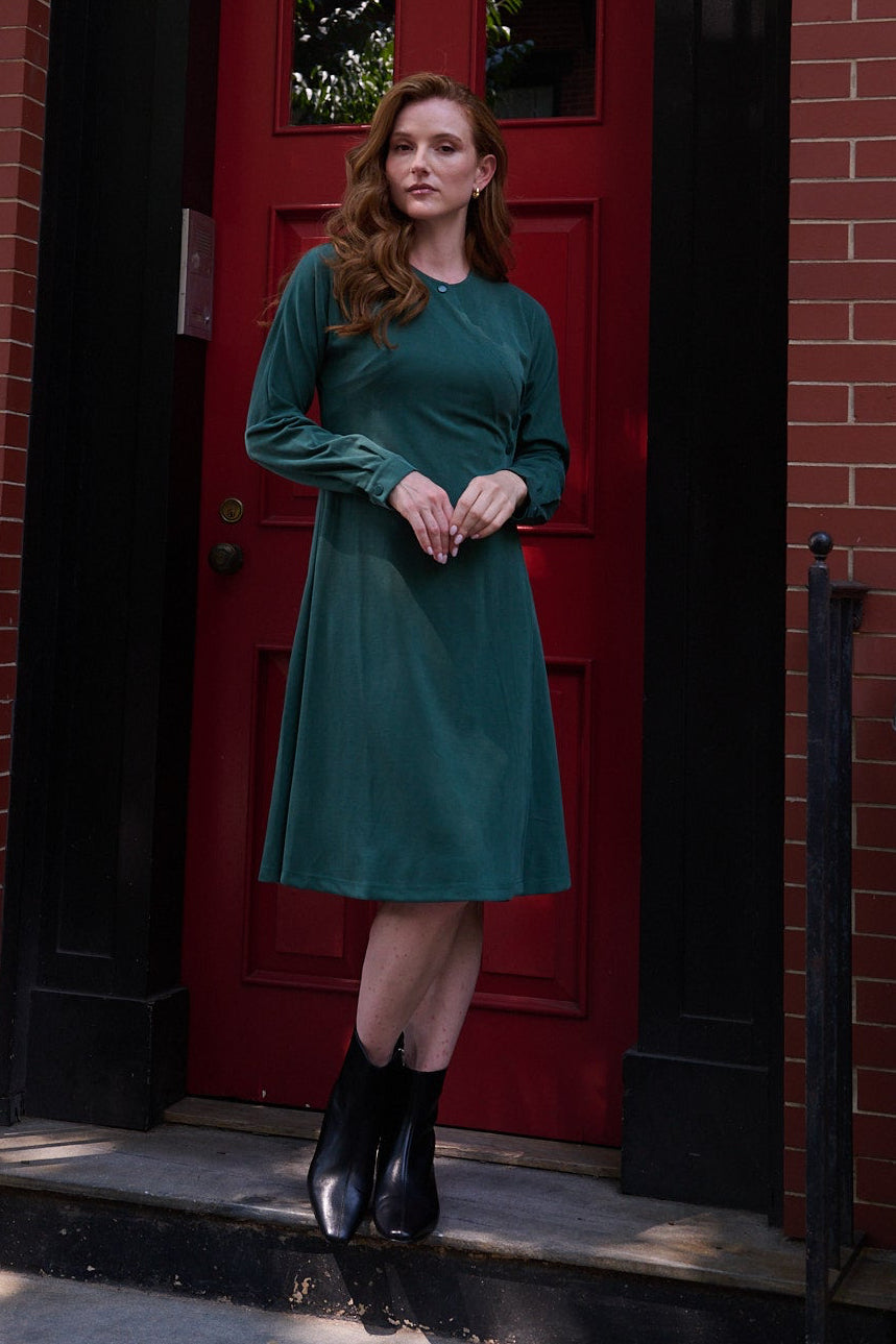 Soft wrap dress - Green
