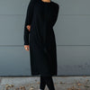 Knit hidden zipper dress - Black