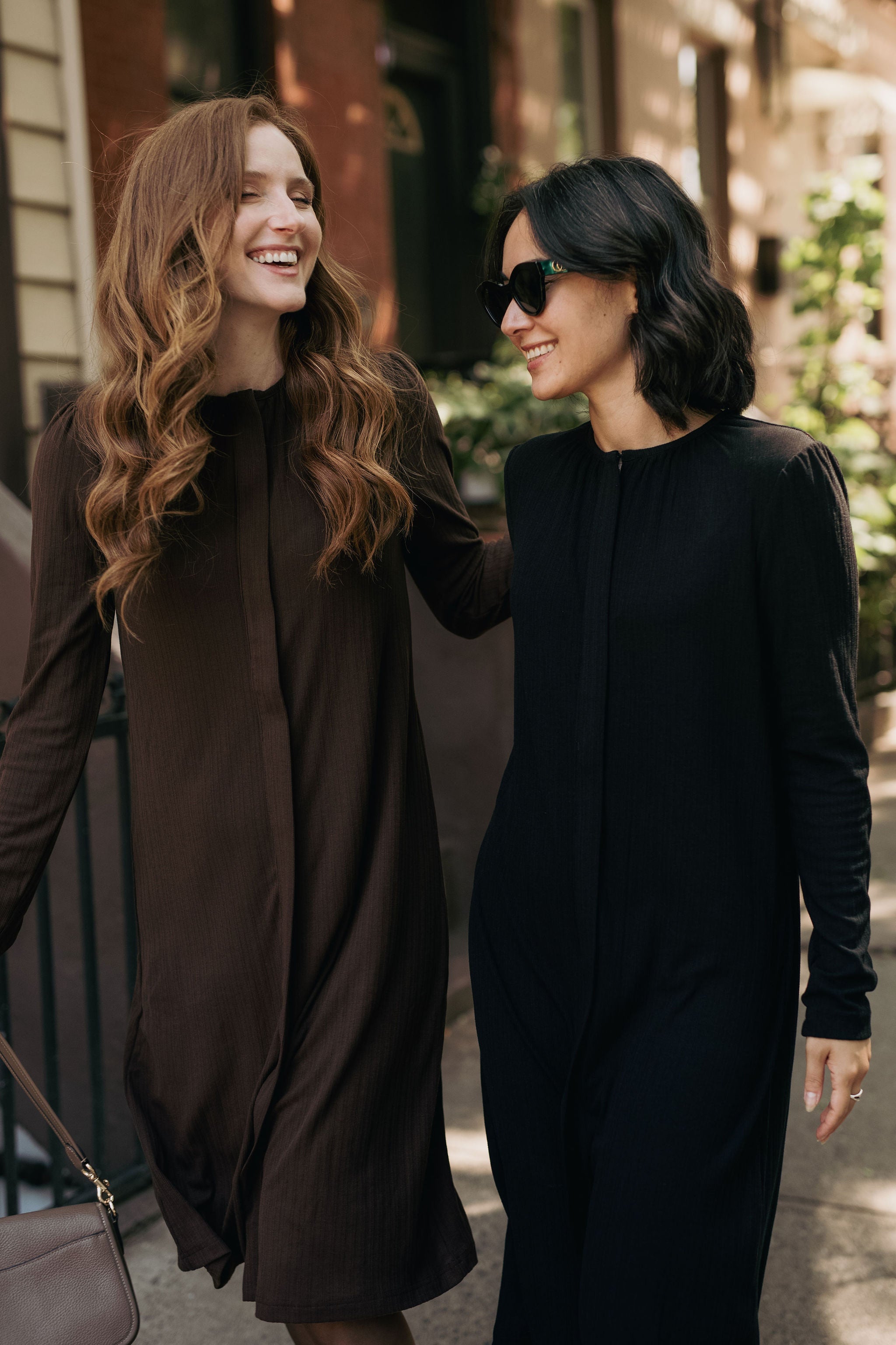 Knit hidden zipper dress - Black
