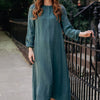 Cupro Ankle length dress - Green