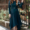 Angled Elegance Dress - Teal