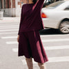 Knit two pieces set - Purple