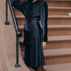 Shift texture velvet dress - Teal