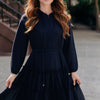 Willow Chiffon dress - Navy