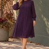 A line Chiffon dress - Purple