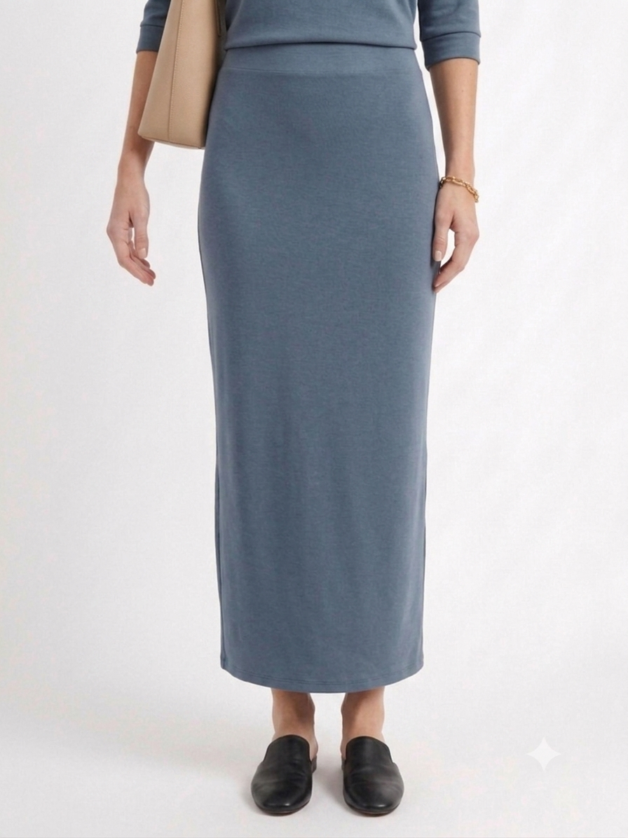 Basic Maxi Skirt - Slate