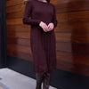 Sculpt knit dress - Brown