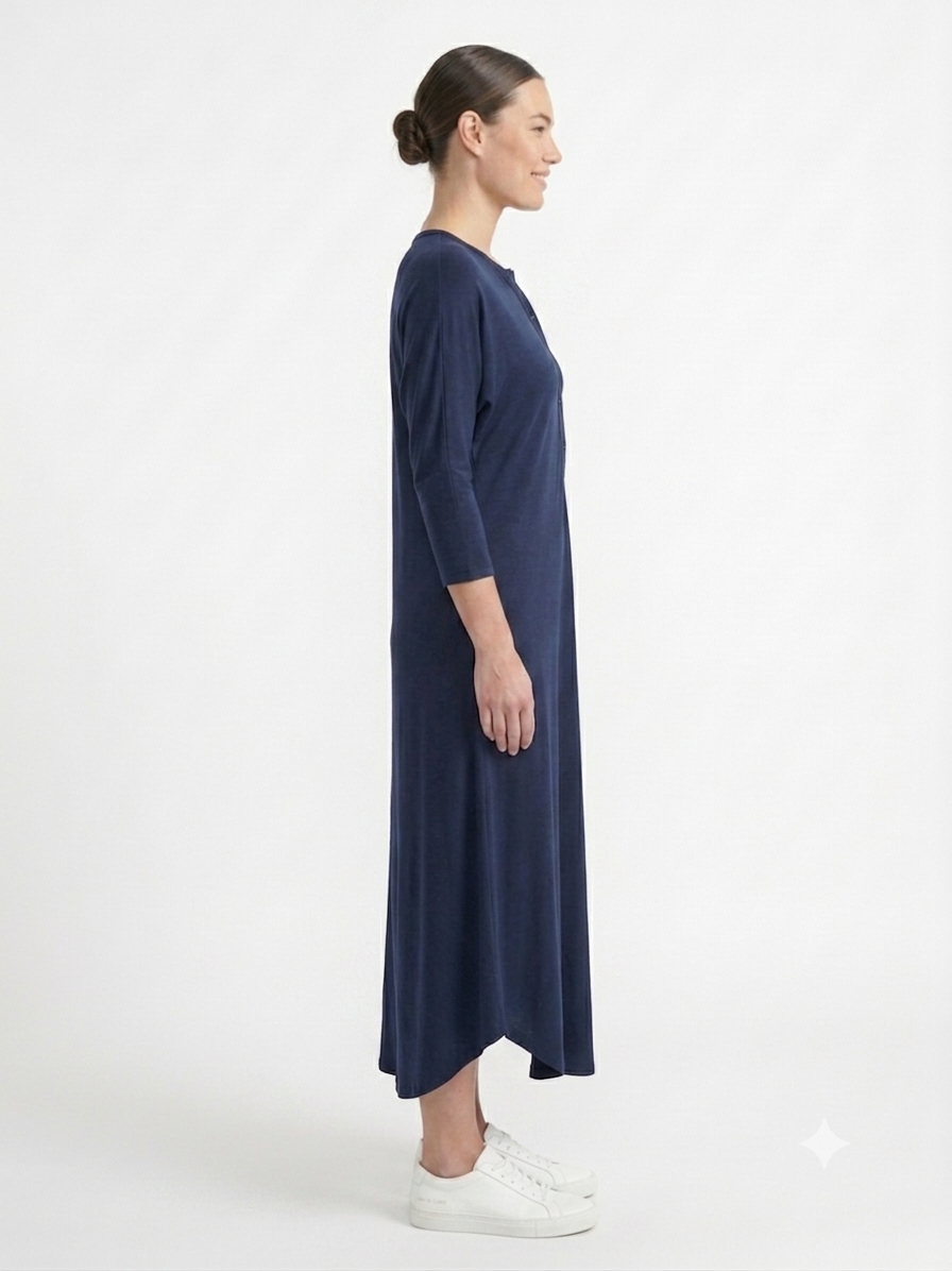 Maxi Basic Dress - Navy