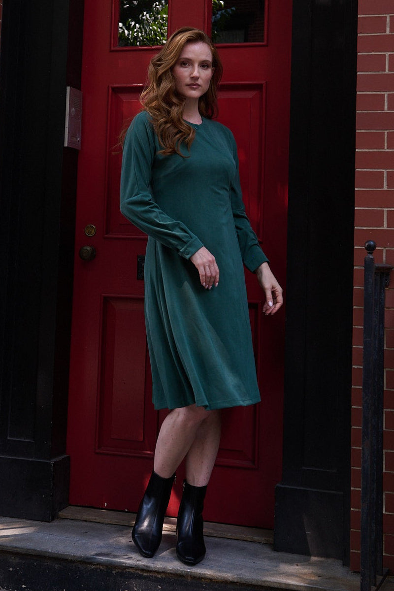 Soft wrap dress - Green
