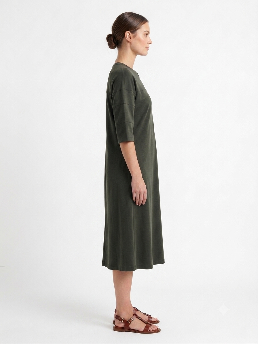 Core Basic Dress - Olive