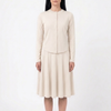 Button down shirt and circle skirt set - Cream