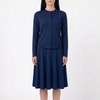 Button down shirt and circle skirt set - Navy