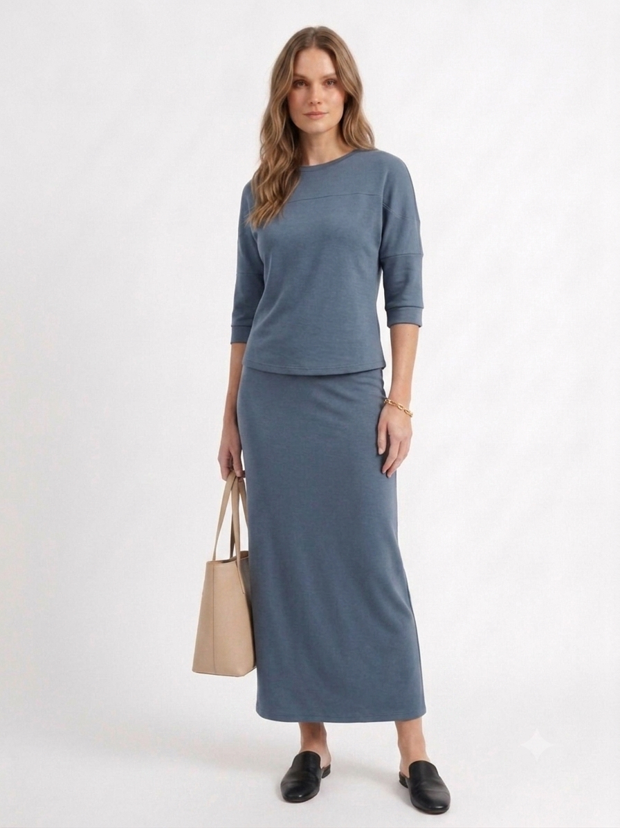 Basic Maxi Skirt - Slate