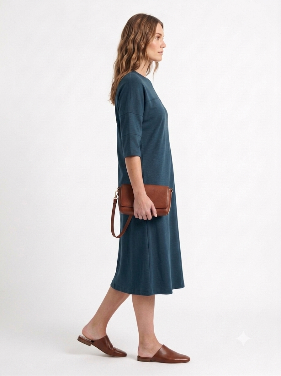 Core Basic Dress - Teal