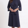 Basic gathered Skirt - Navy