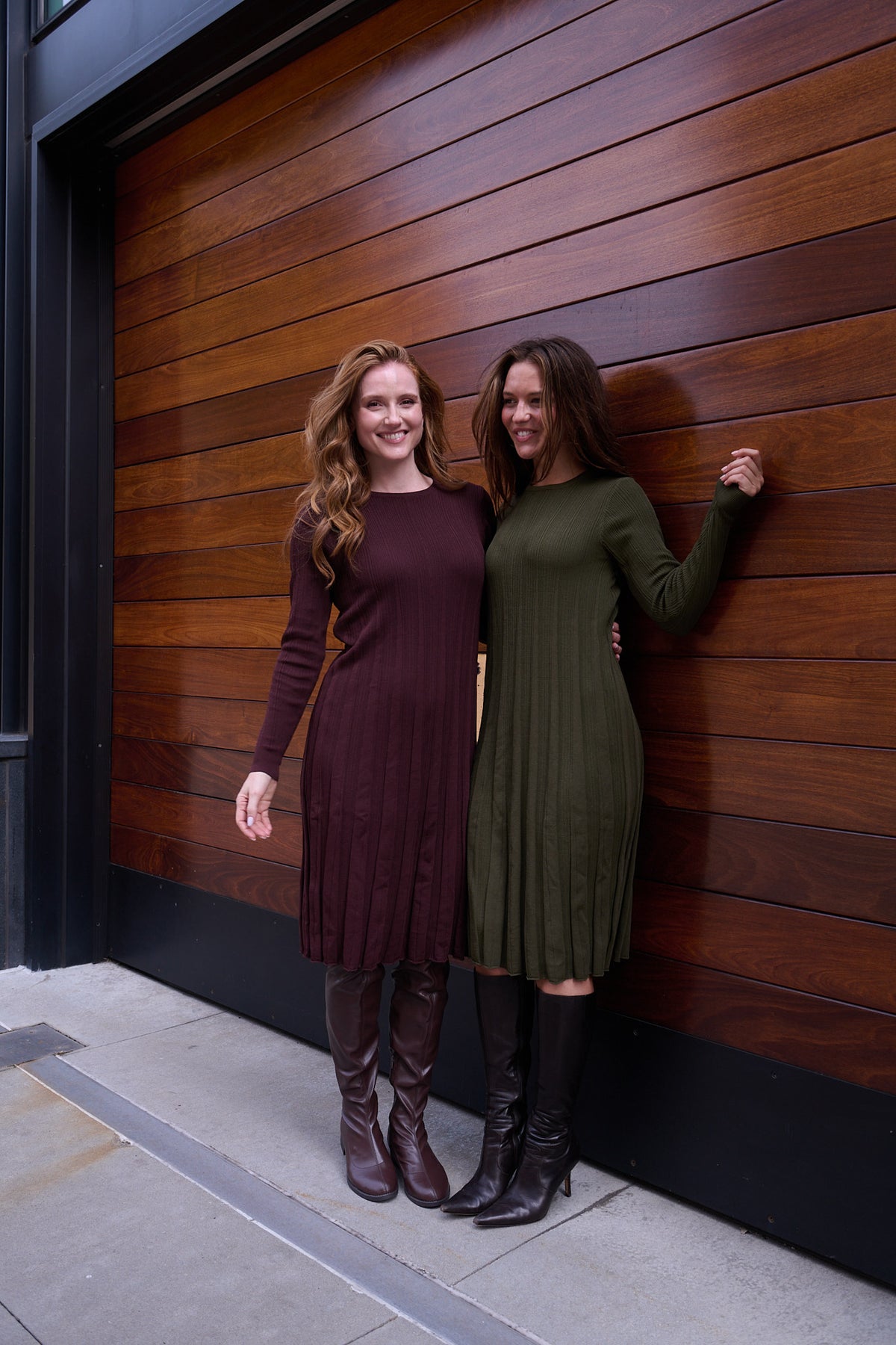 Sculpt knit dress - Olive
