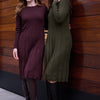 Sculpt knit dress - Olive