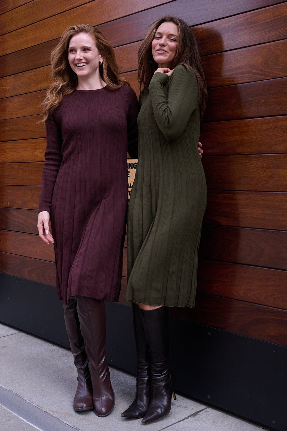 Sculpt knit dress - Olive