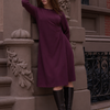 Soft Wrap Dress - burgundy