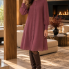 A line Chiffon dress - Mauve